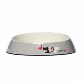 Rogz Bowls Heart Tails Купичка за храна или вода 200 мл в сив цвят